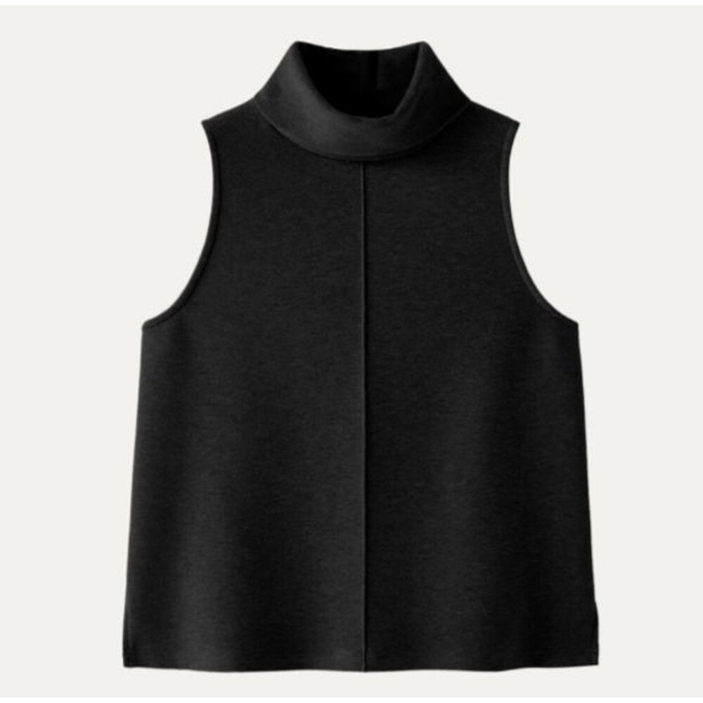 OGL Black Sleeveless Mock Neck Top